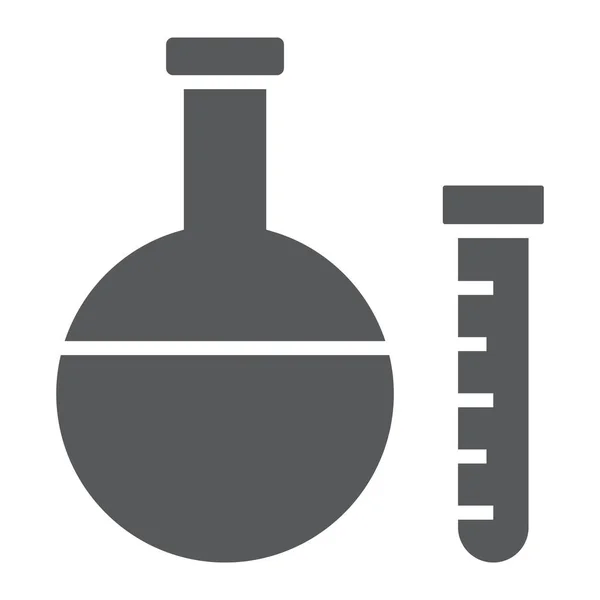 Icône de glyphe de lampe de chimie, école et éducation, graphiques vectoriels de signe de lampe de table, un motif solide sur un fond blanc, eps 10 . — Image vectorielle