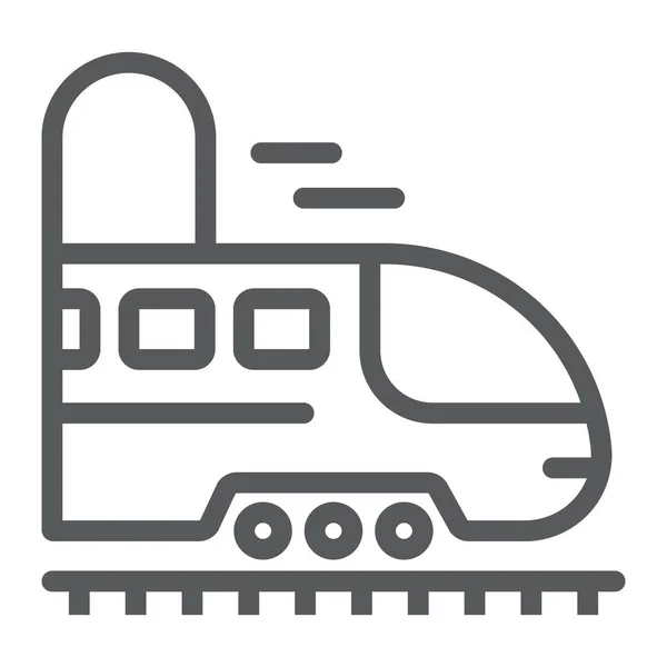 Icono de la línea de viaje del ferrocarril, viajes y turismo, metro en gráficos vectoriales de signos de túnel, un patrón lineal sobre un fondo blanco, eps 10 . — Vector de stock