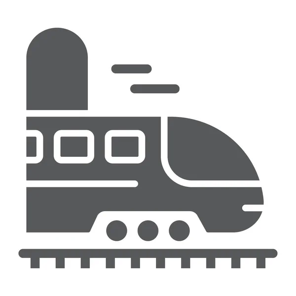 Eisenbahn-Reise-Glyphen-Symbol, Reise und Tourismus, U-Bahn in Tunnelzeichenvektorgrafik, ein durchgehendes Muster auf weißem Hintergrund, Folge 10. — Stockvektor