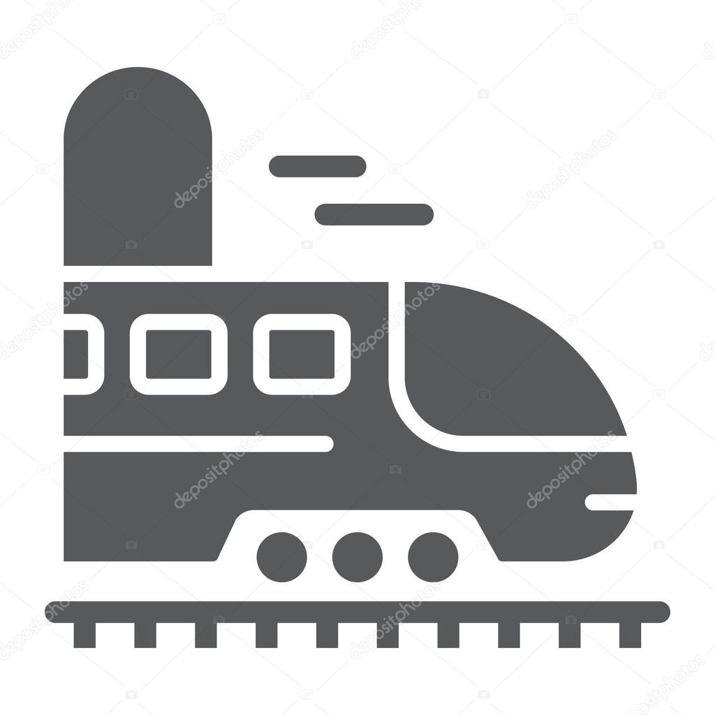 Railroad trip glyph icon, travel and tourism, subway in tunnel sign vector graphics, a solid pattern on a white background, eps 10.