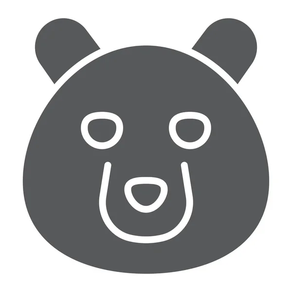 Icono del glifo del oso, animal y zoológico, gráficos vectoriales de signos grizzly, un patrón sólido sobre un fondo blanco, eps 10 . — Archivo Imágenes Vectoriales