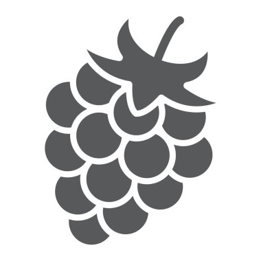 BlackBerry glif simgesi, meyve ve vitamin, ahududu işareti, vektör grafikleri, beyaz bir arka planda eps 10 katı bir desen.