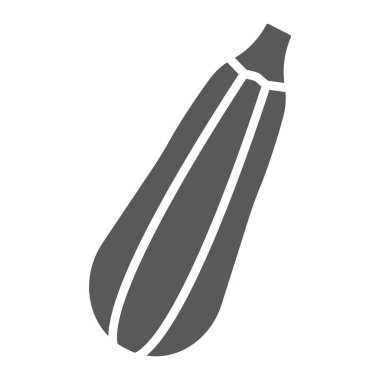 Kabak glif simgesi, sebze ve sebze iliği, Vejetaryen işareti, vektör grafikleri, beyaz bir arka planda eps 10 katı bir desen.