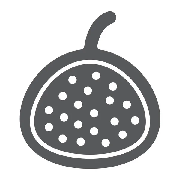 Fig glyph ikon, frukt och vitamin, exotoc tecken, vektorgrafik, ett fast mönster på en vit bakgrund, eps 10. — Stock vektor