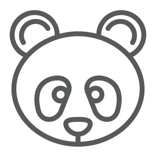Icona della linea Panda, zoo e animali, segno della fauna, grafica vettoriale, un motivo lineare su sfondo bianco, ep 10 . — Vettoriale Stock