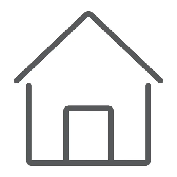 Icono Línea Inicio Casa Edificio Signo Botón Gráficos Vectoriales Patrón — Vector de stock