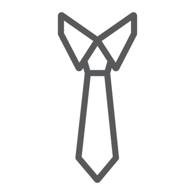 Satırı simgesi, ofis ve iş, kravat işareti, vektör grafikleri, Doğrusal model eps 10, beyaz bir arka plan bağlamak.