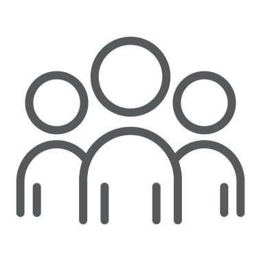 Takım satırı simgesi, iş ve iş, grup işareti, vektör grafikleri, Doğrusal model beyaz bir arka planda eps 10.