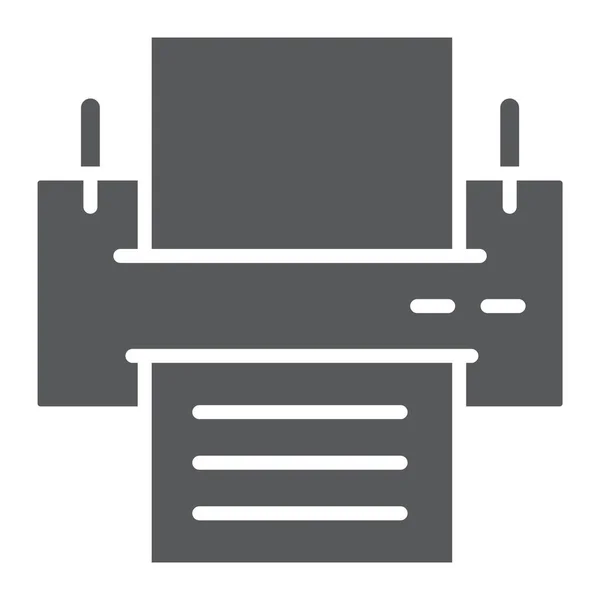 Druckerglyphen-Symbol, Büro und Arbeit, Faxzeichen, Vektorgrafik, ein durchgehendes Muster auf weißem Hintergrund, Folge 10. — Stockvektor