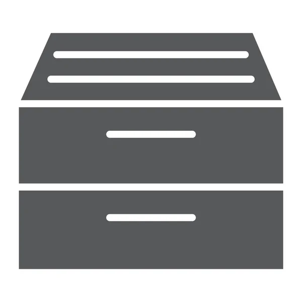 Archivspeicher-Glyphen-Symbol, Büro und Arbeit, Ordnerzeichen, Vektorgrafik, ein durchgehendes Muster auf weißem Hintergrund, Folge 10. — Stockvektor