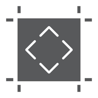 Çalışma yüzeyi glif simgesi, araçları ve tasarım, Yönetim Kurulu üye, vektör grafikleri, beyaz bir arka planda eps 10 katı bir desen.