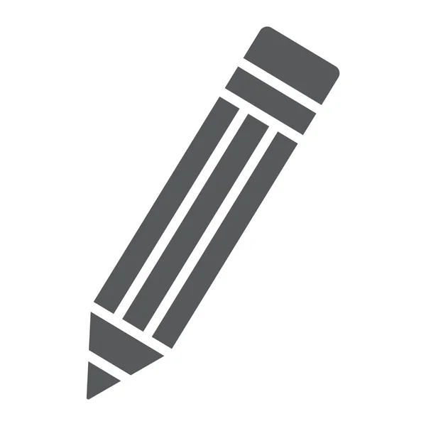 Ícone de lápis glifo, ferramentas e design, caneta sinal, gráficos vetoriais, um padrão sólido em um fundo branco, eps 10 . — Vetor de Stock