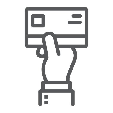 Hareket satırı simgesi, finans ve bankacılık, ödeme işareti, vektör grafik, bir doğrusal model beyaz bir arka planda eps 10.