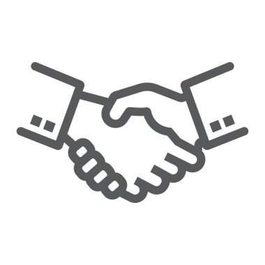 El sıkışma satırı simgesi, finans ve bankacılık, başarılı işareti, vektör grafikleri, Doğrusal model beyaz bir arka planda eps 10.