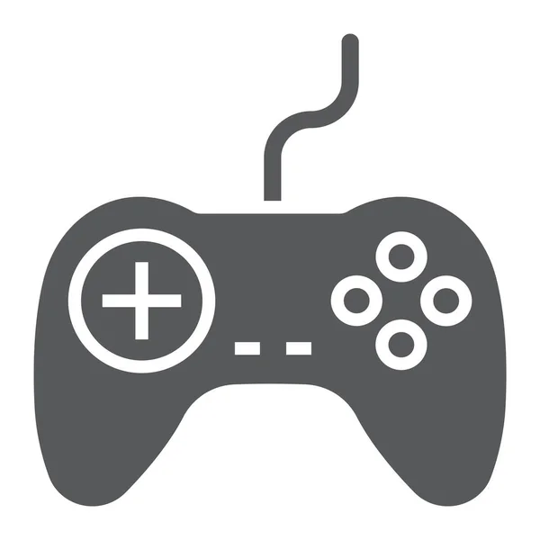 Gamepad glyph icon, elektronik und gerät, game controller sign, vektorgrafik, ein durchgehendes muster auf weißem hintergrund, Folge 10. — Stockvektor