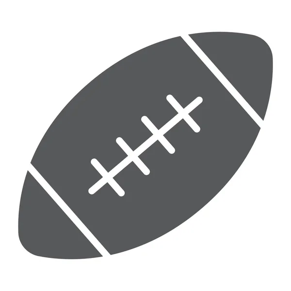 Icône de glyphe de ballon de football américain, jeu et sport, signe de ballon, graphiques vectoriels, un motif solide sur un fond blanc, eps 10 . — Image vectorielle