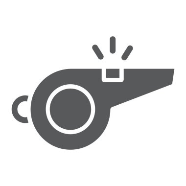 Glif kutsal kişilerin resmi, oyun ve spor ıslık, işareti, vektör grafikleri, beyaz bir arka planda eps 10 katı bir desen hakem.