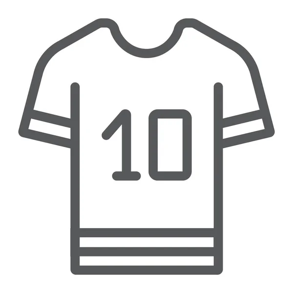 Εικονίδιο γραμμή πουκάμισο t Sport, ρούχα και αθλητικά, t shirt σημάδι, διανυσματικά γραφικά, ένα γραμμικό σε λευκό φόντο, eps 10. — Διανυσματικό Αρχείο