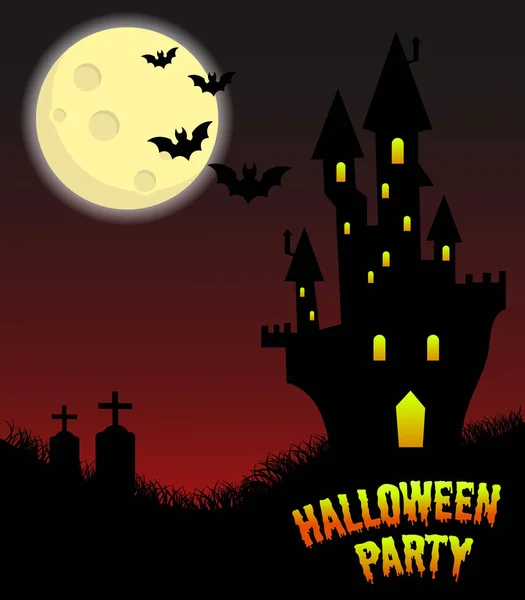 Felice poster vettoriale di Halloween, banner di Halloween, sfondo di Halloween, festa di Halloween, illustrazione vettoriale . — Vettoriale Stock