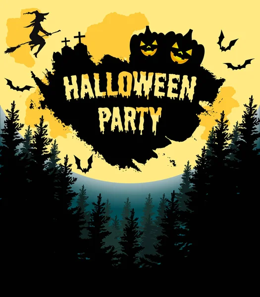 Felice poster vettoriale di Halloween, banner di Halloween, sfondo di Halloween, festa di Halloween, illustrazione vettoriale . — Vettoriale Stock