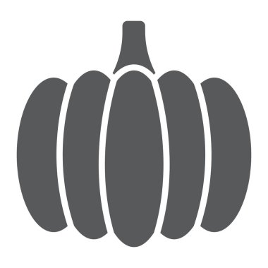 Kabak glif simgesi, sebze ve gıda, cucurbita işareti, vektör grafikleri, beyaz zemin üzerinde sağlam bir desen.