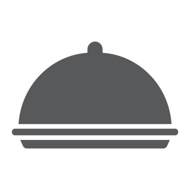 Tepsi glif kutsal kişilerin resmi, kapak ve çanak, tabak işareti, vektör grafikleri, beyaz zemin üzerinde sağlam bir desen.