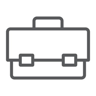 Araç kutusu satırı simgesi, aracı ve bakım, araç işareti, vektör grafikleri, Doğrusal model beyaz bir arka plan üzerinde.