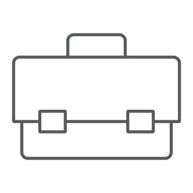 Araç kutusu ince çizgi simgesini, aracı ve bakım, araç işareti, vektör grafikleri, Doğrusal model beyaz bir arka plan üzerinde.