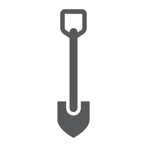 Schop glyph pictogram, apparatuur en gereedschap, landbouw teken, vector graphics, een effen patroon op een witte achtergrond, eps 10 — Stockvector