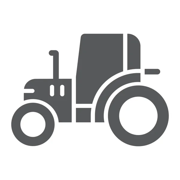 Знак трактора, ферма и сельское хозяйство, знак транспортного средства, векторная графика, сплошной узор на белом фоне . — стоковый вектор