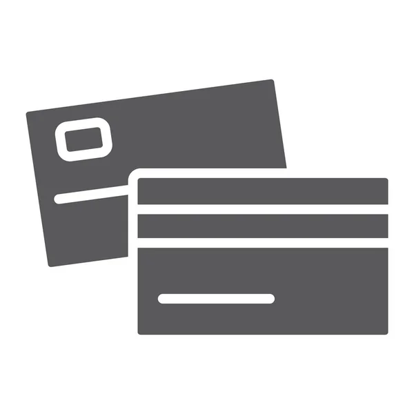 Σύρετε το εικονίδιο γλύφου πιστωτική κάρτα, Τράπεζα και συναλλαγή, πληρωμή σημάδι, διανυσματικά γραφικά, ένα αμιγές μοτίβο σε λευκό φόντο. — Διανυσματικό Αρχείο