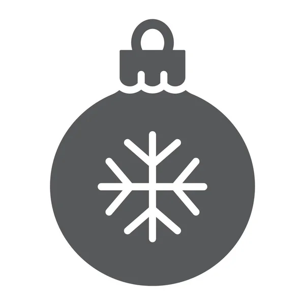 Символ шара рождественской елки, Xmas и украшения, знак безделушки, векторная графика, сплошной узор на белом фоне . — стоковый вектор