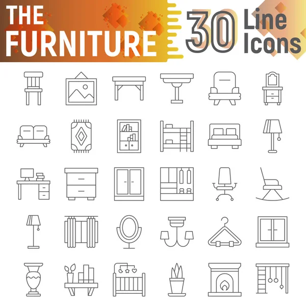 Home appliances thin line icon set, kitchenware symbols collection, vector sketches, logo illustrations, household signs linear pictograms package isolated on white background. — Stock Vector