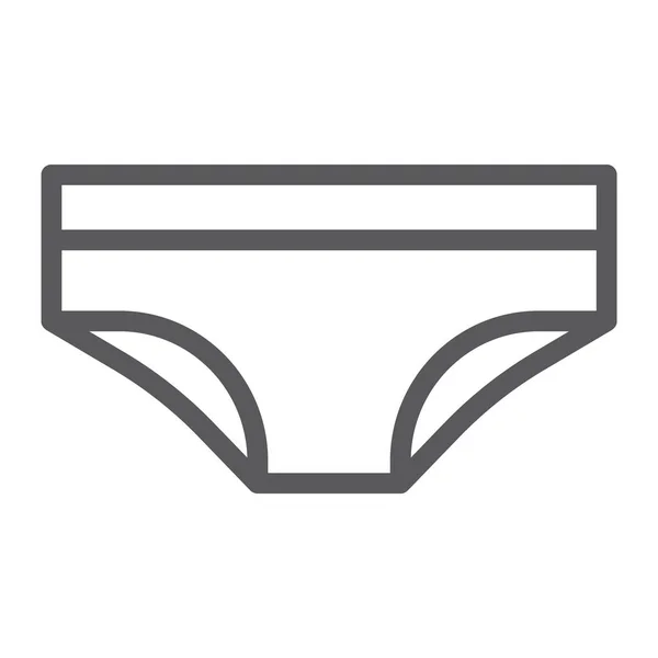 Mutandine linea icona, lingerie e femminile, segno di biancheria intima, grafica vettoriale, un modello lineare su uno sfondo bianco . — Vettoriale Stock