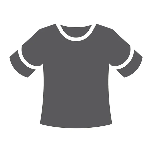 T-shirt glif simgesi, giyim ve moda, gömlek işareti, vektör grafikleri, beyaz zemin üzerinde sağlam bir desen. — Stok Vektör