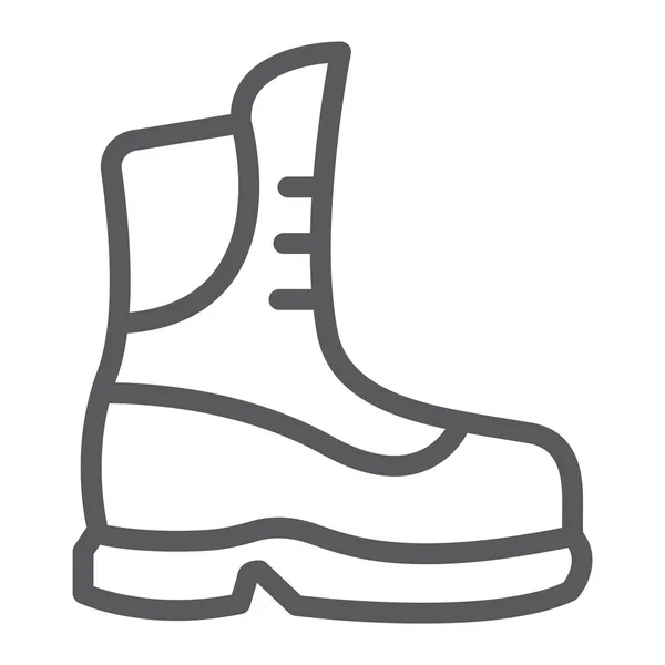 Boot line icon, clothing and footwear, shoe sign, vector graphics, a linear pattern on a white background. — Stock Vector