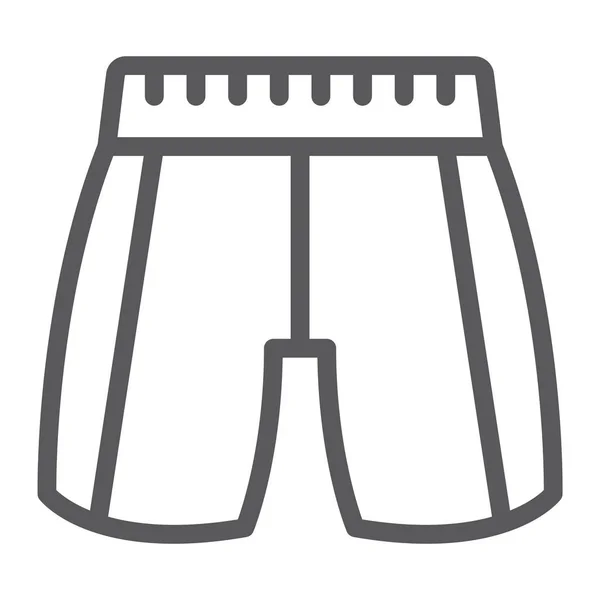 Calças ícone de linha, roupas e moda, sinal de calças, gráficos vetoriais, um padrão linear em um fundo branco . — Vetor de Stock