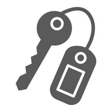 Anahtar karakter simgesi, kapat ve emanet, kilidini işareti, vektör grafikleri, beyaz zemin üzerinde sağlam bir desen.