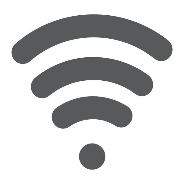 Wi-fi glyph-ikonen, trådlös och kommunikation, internet tecken, vektorgrafik, ett fast mönster på en vit bakgrund. — Stock vektor