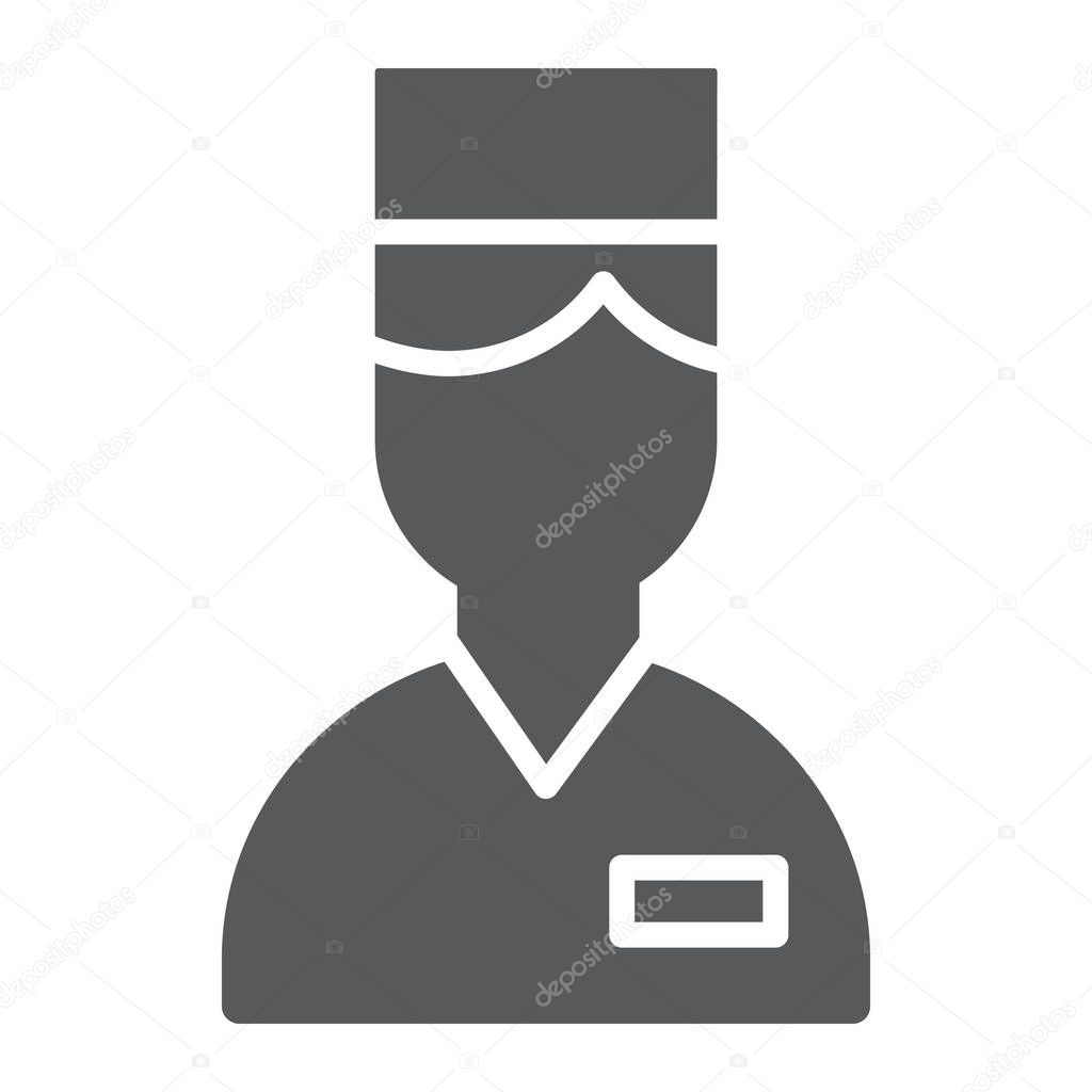 Valet glyph icon, hotel and service, concierge sign, vector graphics, a solid pattern on a white background, eps 10.
