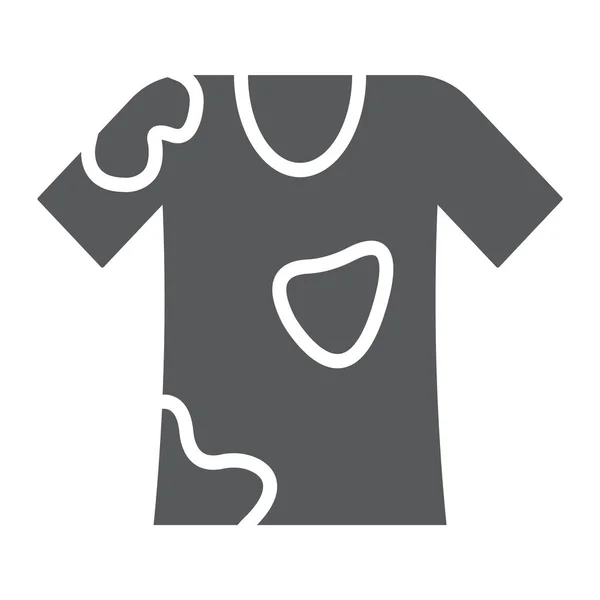Icono del glifo de eliminación de manchas, lavandería y suciedad, signo de camiseta, gráficos vectoriales, un patrón sólido sobre un fondo blanco . — Archivo Imágenes Vectoriales