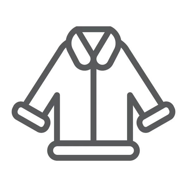 Linea di pulizia pelliccia icona, lavanderia e servizio, segno cappotto, grafica vettoriale, un modello lineare su sfondo bianco . — Vettoriale Stock