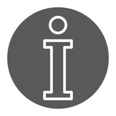 Bilgi glif simgesi, yardım ve bilgilendirmek, bilgi işareti, vektör grafikleri, beyaz zemin üzerinde sağlam bir desen.