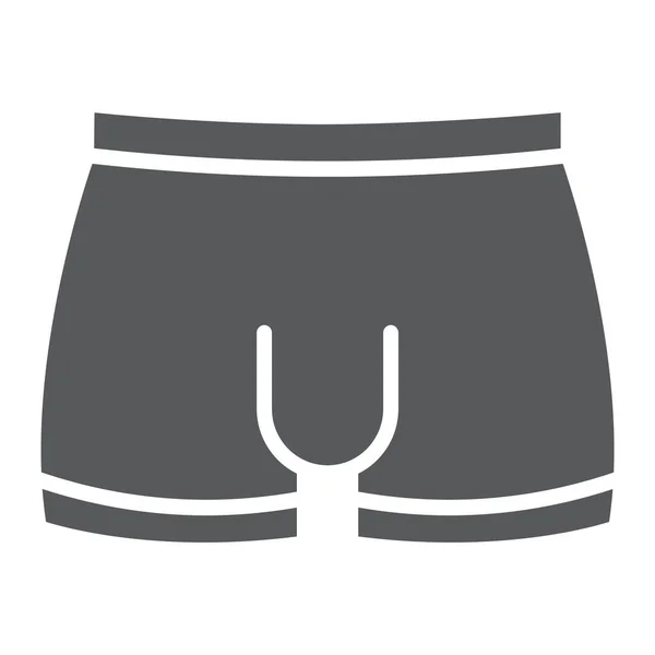 Homens underware glifo ícone, masculino e roupas íntimas, signo cuecas, gráficos vetoriais, um padrão sólido em um fundo branco . — Vetor de Stock