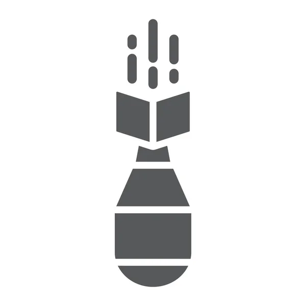 Atombomben-Symbol, Waffe und Militär, Luftbomben-Zeichen, Vektorgrafik, ein durchgehendes Muster auf weißem Hintergrund. — Stockvektor