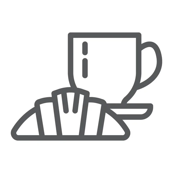 Icono de línea de restaurante, comida y comida, signo de cafetería, gráficos vectoriales, un patrón lineal sobre un fondo blanco . — Vector de stock