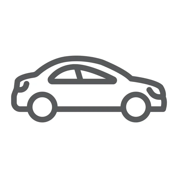 Auto Trip Line Icon, Automobil und Tourismus, Autoschild, Vektorgrafik, ein lineares Muster auf weißem Hintergrund. — Stockvektor