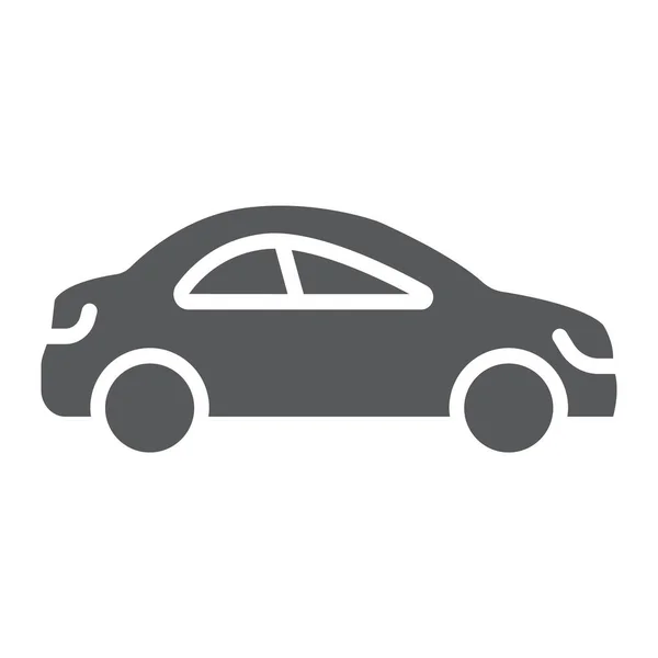 Auto reis glyph pictogram, automobiel- en toerisme, auto teken, vector graphics, een effen patroon op een witte achtergrond. — Stockvector