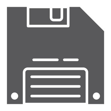 Oyun karakteri simge, veri ve disk, disket işareti, vektör grafikleri, sağlam bir desen beyaz bir arka plan üzerine kaydetmek.