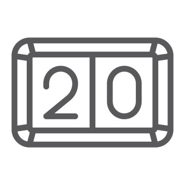 Satırı simgesi, oyun ve hedefi, çetele işareti, vektör grafik, bir doğrusal model beyaz bir arka plan üzerinde puan edinildi.